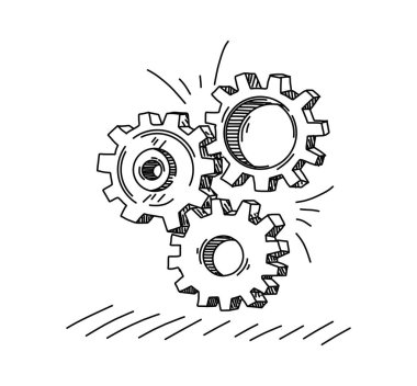 Dişli konsept illüstrasyon