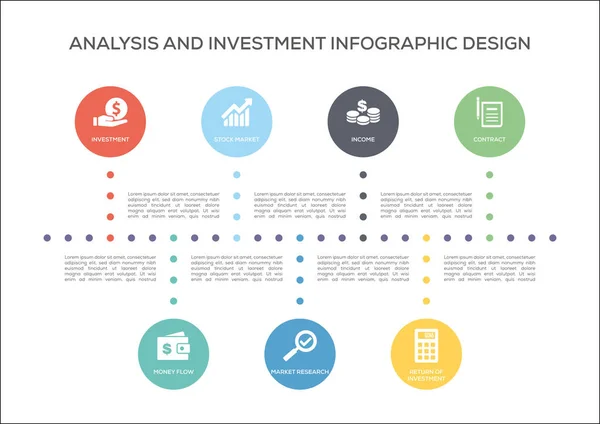 Analys och investeringar koncept — Stock vektor