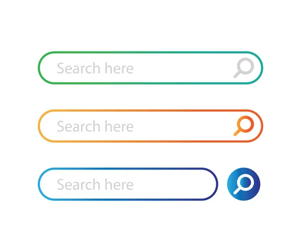 Colorful Search Here Button Concept — Stock Vector