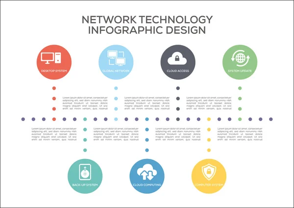 Concetto di tecnologia di rete — Vettoriale Stock
