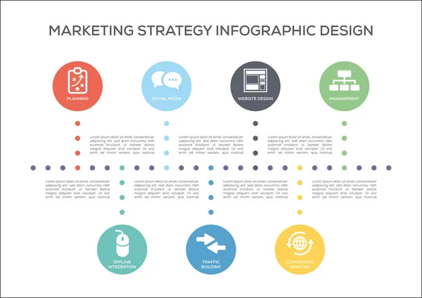 Concept de stratégie marketing — Image vectorielle