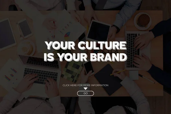 Vaše kultura je koncept značky — Stock fotografie