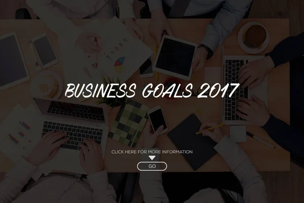 Üzleti célok 2017 koncepció — Stock Fotó