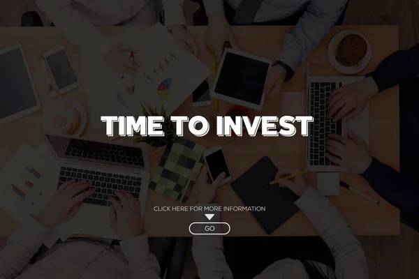 TIME TO INVEST CONCEPT — Stock Photo, Image
