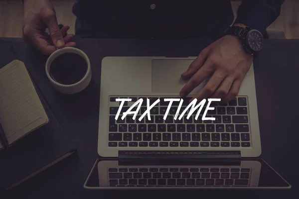 Pojęcie czasu podatkowego — Zdjęcie stockowe