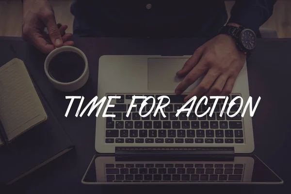 Tijd voor actie concept — Stockfoto
