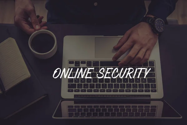 Concetto di sicurezza online — Foto Stock