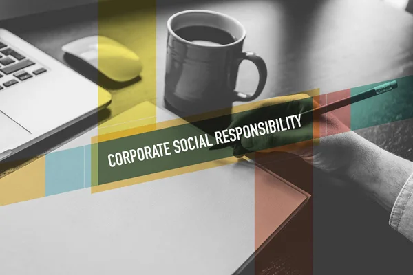 Företagens sociala ansvar koncept — Stockfoto