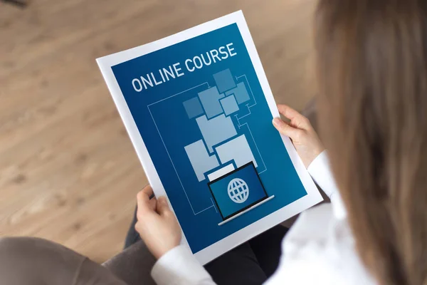 ONLINE COURSE CONCEPT — Stock Photo, Image