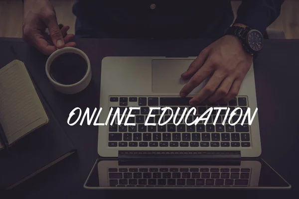 Online oktatási koncepció — Stock Fotó