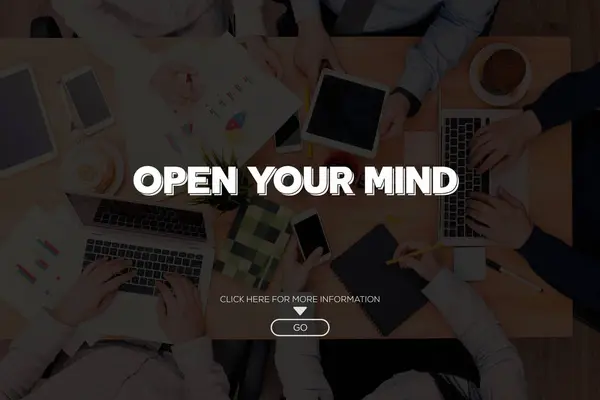 Öppna ditt sinne koncept — Stockfoto