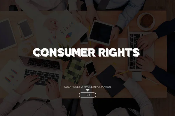 Концепция защиты прав потребителей — стоковое фото