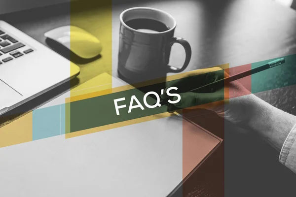 Koncepcja FAQ — Zdjęcie stockowe