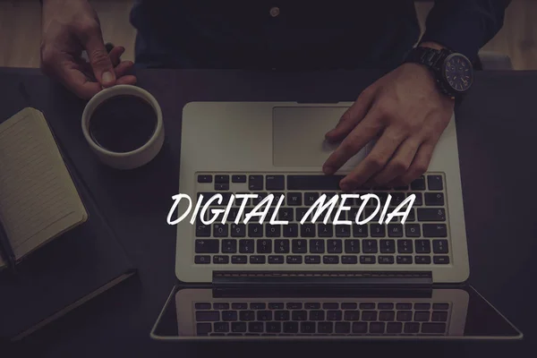 Konsep media digital — Stok Foto
