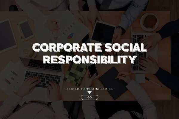 RESPONSABILIDADE SOCIAL CORPORADA CONCEITO — Fotografia de Stock