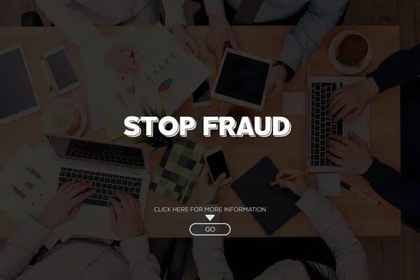 STOP FRAUD CONCEPT — Stock Photo, Image