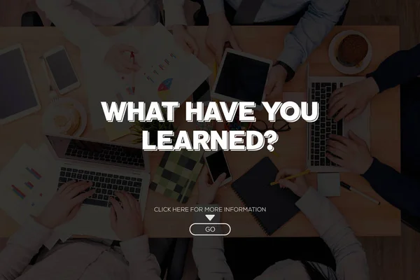 ¿Qué has aprendido? CONCEPTO —  Fotos de Stock