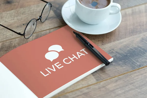 Chat en vivo Concepto — Foto de Stock