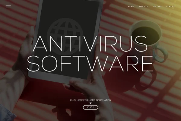 CONCEPTO DE SOFTWARE VIRUS ANTI — Foto de Stock