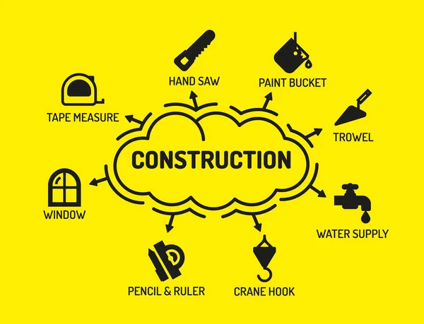 Infographie graphique avec objets thématiques — Image vectorielle