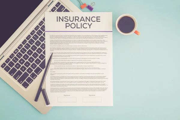 INSURANCE POLICY CONCEPT — Stock Photo, Image