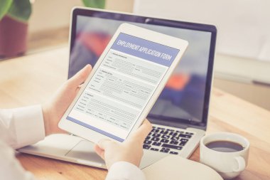 İş başvuru formu kavramı