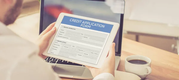 CREDIT APPLICATION FORM CONCEPT — Stock Photo, Image