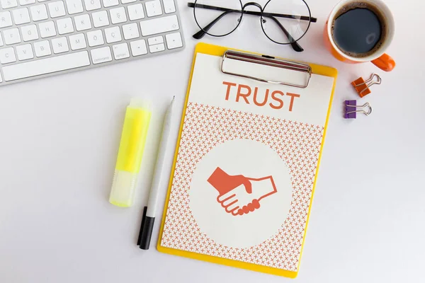 Trust Concept testo — Foto Stock