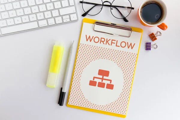 WORKFLOW CONCEPT text — Stock Photo, Image