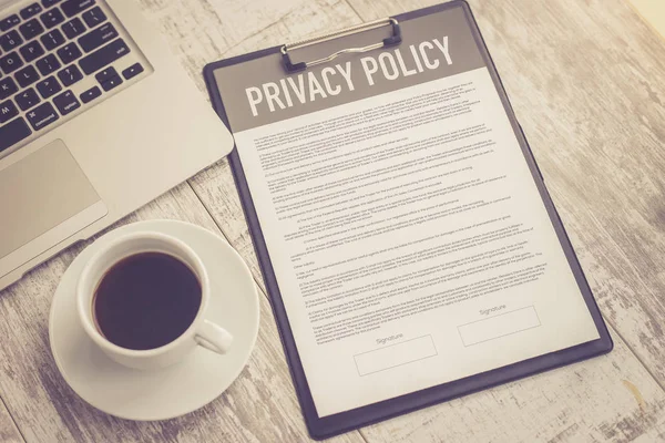 Privacy beleid concept — Stockfoto