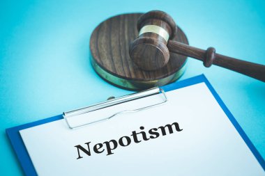 NEPOTISM CONCEPT TEXT clipart