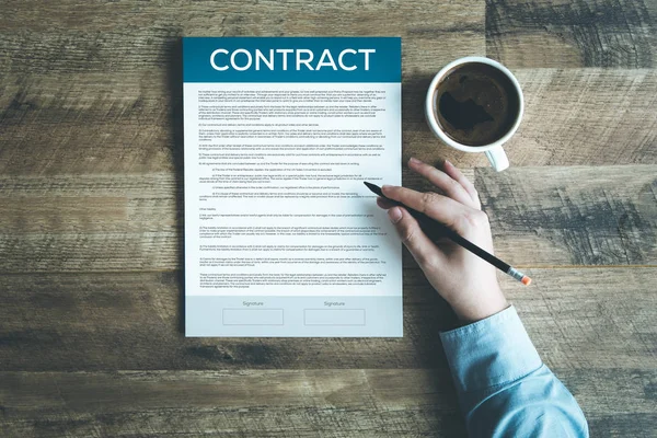 EMPRESA, CONCEITO DE CONTRATO — Fotografia de Stock