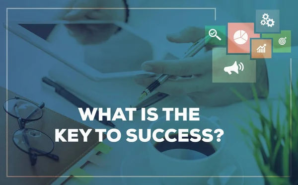 Qual é a chave para o sucesso? CONCEITO — Fotografia de Stock