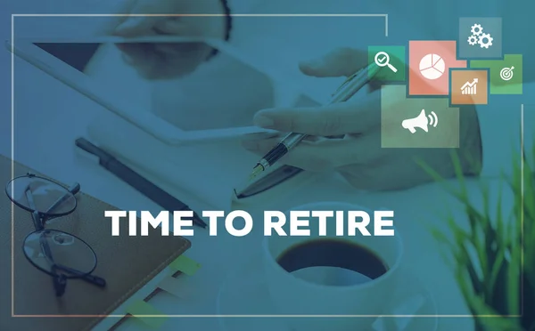 Tijd om met pensioen gaan concept — Stockfoto