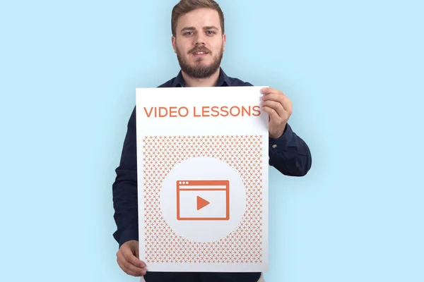 Konzept für Videounterricht — Stockfoto