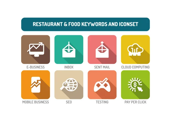 Restaurant & concept alimentaire — Image vectorielle