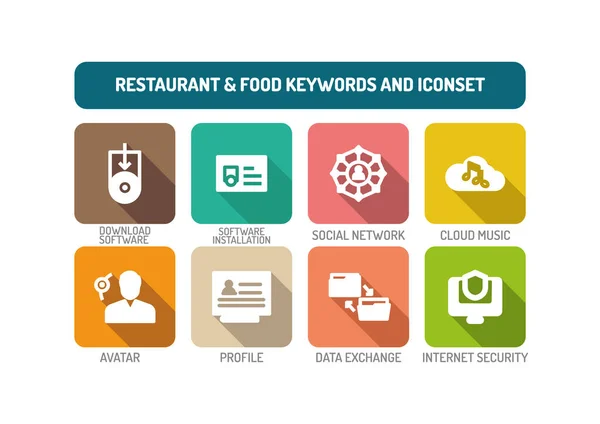 Restaurant & Food Concept — Stock Vector