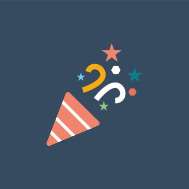 Konfeti koni illüstrasyon 