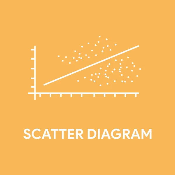 Scatter Diagram koncept — Stock vektor