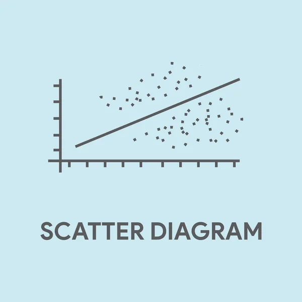 Scatter Diagram koncept — Stock vektor