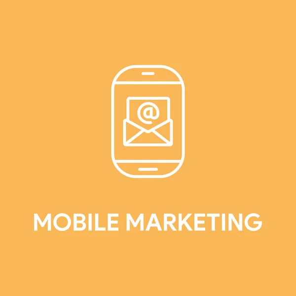 Koncepcja marketingu mobilnego — Wektor stockowy