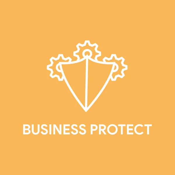 BUSINESS PROTECT CONCEPT — Stock Vector