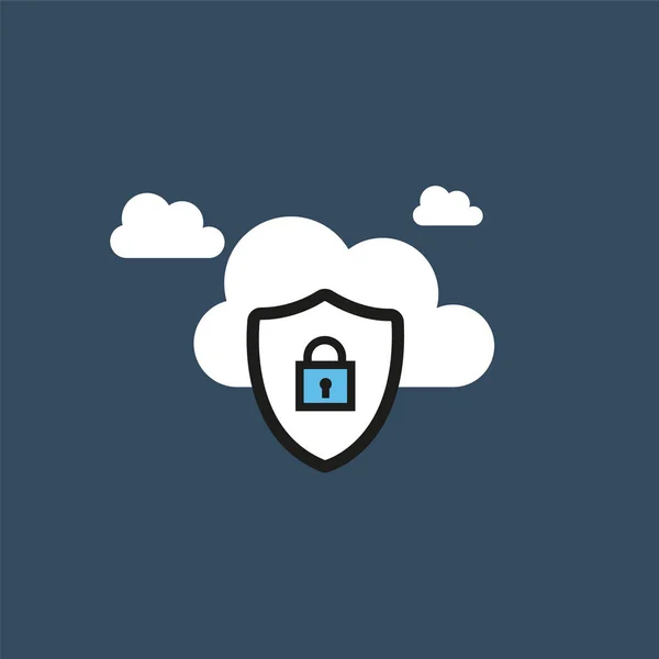 Εικόνα ασφαλείας στο cloud — Διανυσματικό Αρχείο