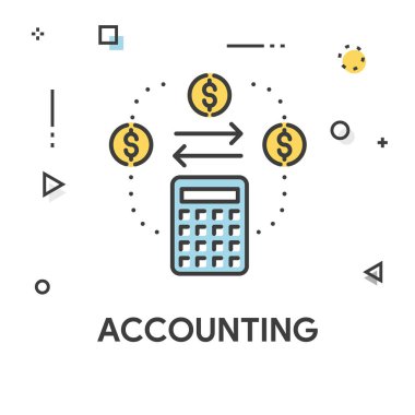 Muhasebe renkli satırı simgesi