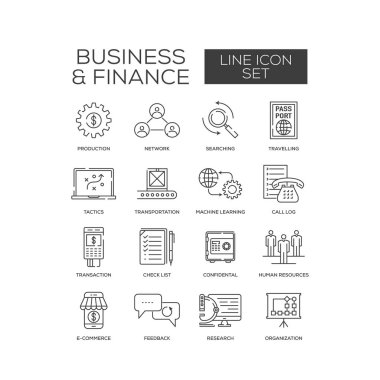 İş Finans Icon set