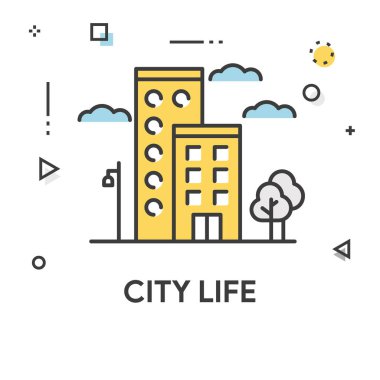 Şehir hayatı satırı simgesi