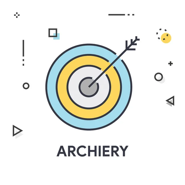 Archiery lijn pictogram — Stockvector