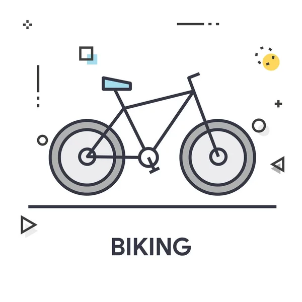 Biking Line Icon — Stock vektor