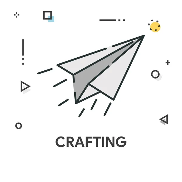 Crafting färgad linje-ikonen — Stock vektor