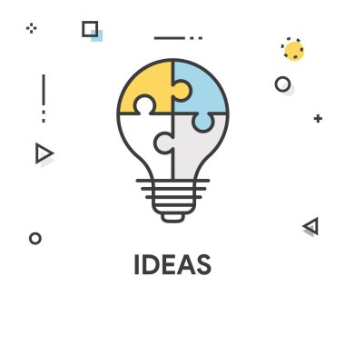 Fikirler renkli satırı simgesi